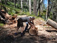 Two Peters clearing Logs on Tomboon-McGuire Track